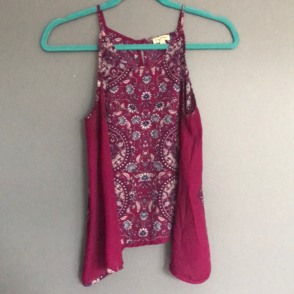 Patterned high neck blouse